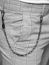 Férfi chino nadrág szürke OZONEE DJ/550172