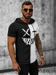 Férfi Póló Fekete-Fehér OZONEE JS/8T981