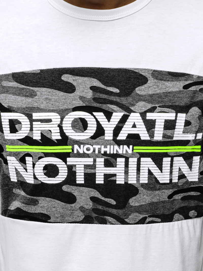 Férfi póló Fehér OZONEE JS/SS10976Z