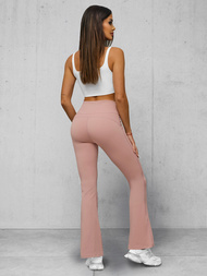 Női leggings széles lábakkal púder rózsaszín OZONEE JS/17K588/7