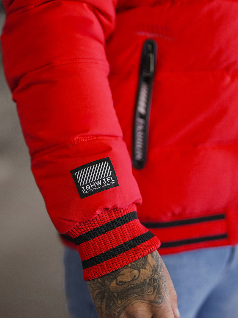 Férfi kabát piros OZONEE JS/57M7501/270