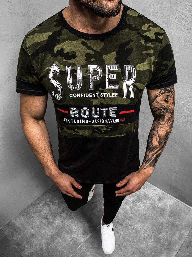 Férfi póló Zöld OZONEE JS/SS11103Z