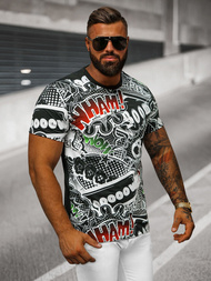 Férfi Póló Fekete OZONEE O/T137/3