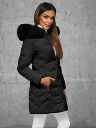Női téli kabát fekete OZONEE JS/16M9121/392