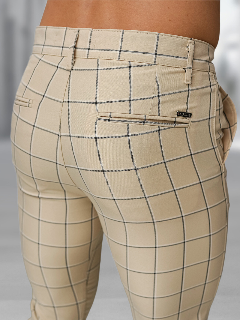 Férfi chino nadrág bézs OZONEE DJ/5522Z