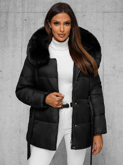 Női kabát fekete OZONEE JS/16M9206/392Z