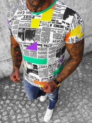 Férfi Póló Színes OZONEE O/BL49Z