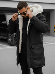 Férfi téli parka kabát fekete OZONEE JS/5M120/392Z