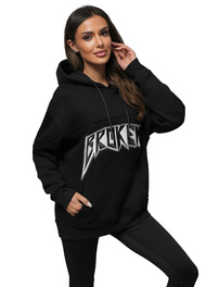 Kapucnis felső fekete OZONEE O/SWE23019Z