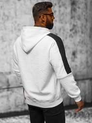 Férfi kapucnis felső fehér OZONEE JS/3B572