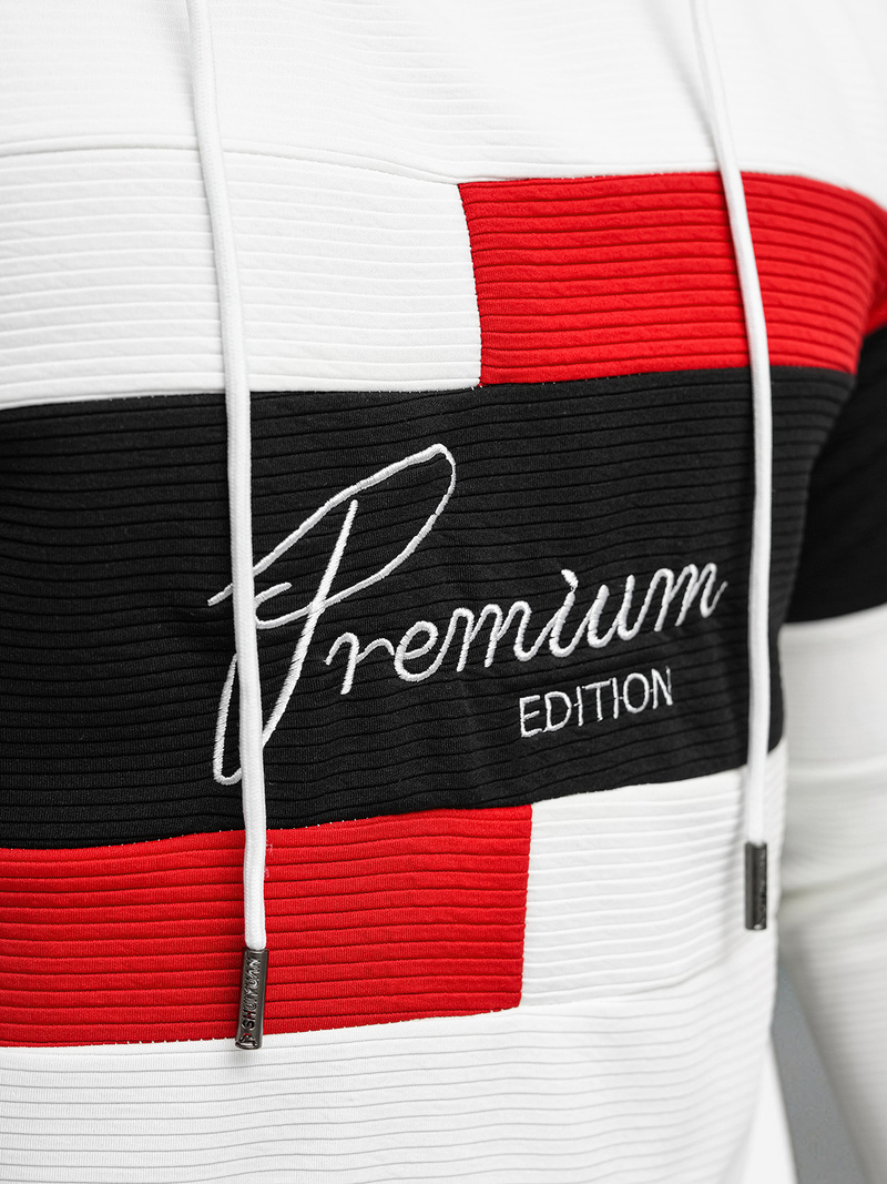 Férfi pulóver fehér OZONEE O/B7524Z