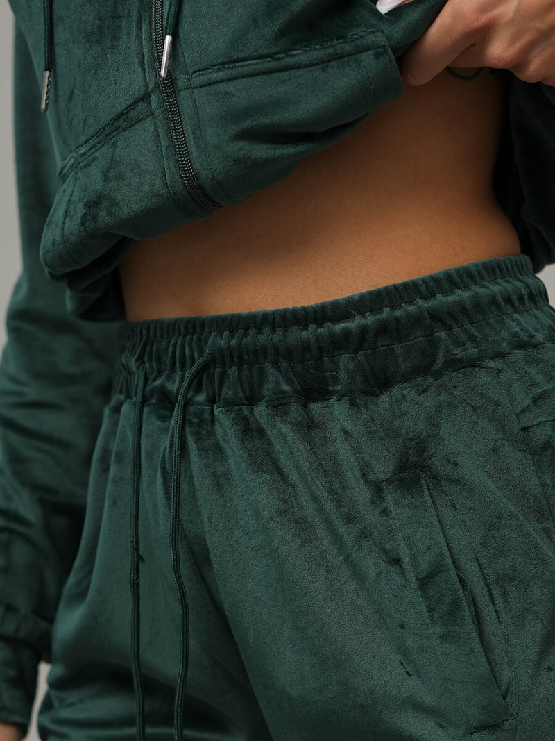 Női Melegítő Szett Velúr Sötét-Zöld OZONEE JS/8C1176/9Z