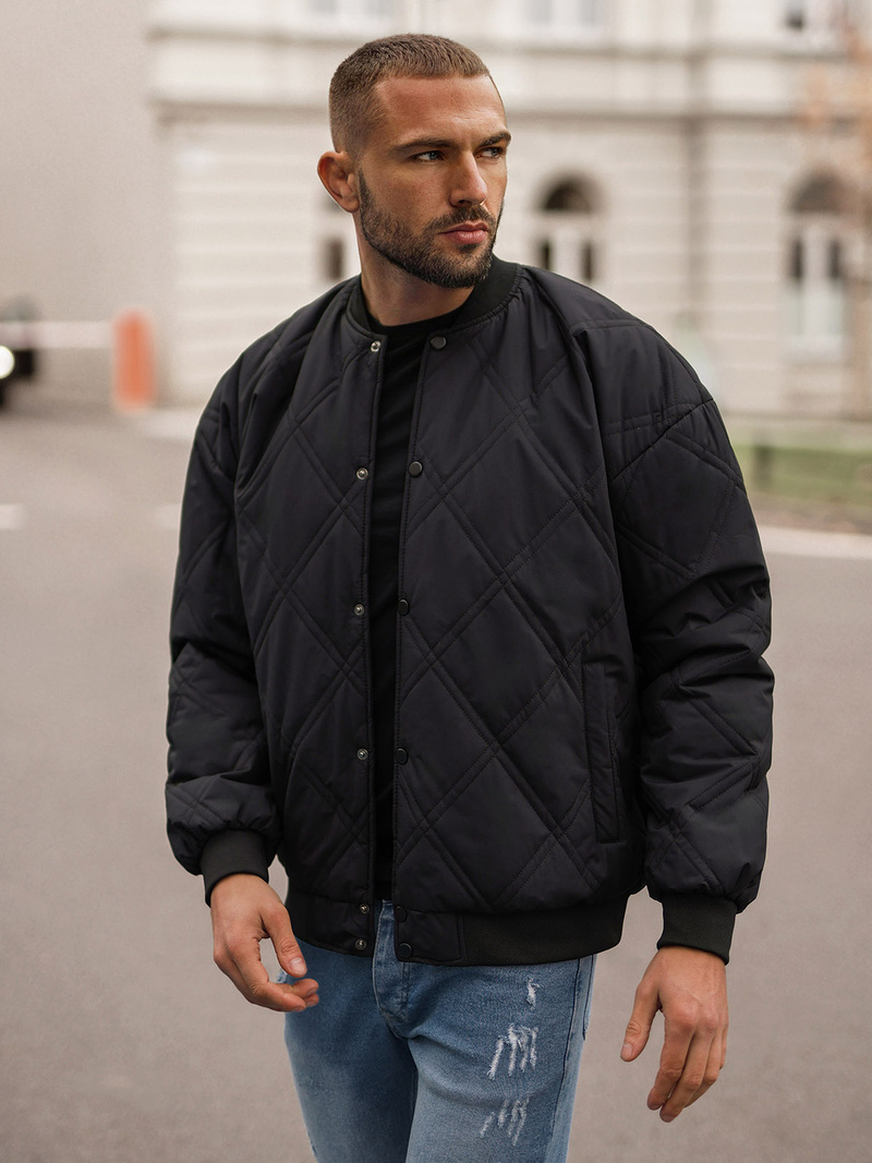 Férfi dzseki fekete OZONEE JS/84M3020/392Z