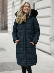 Női téli kabát póló gránát OZONEE O/W377