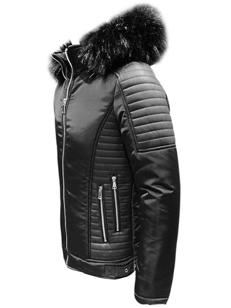 Férfi téli kabát fekete OZONEE O/88835