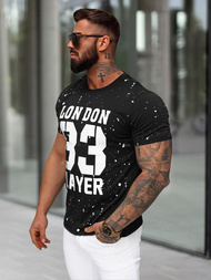 Férfi Póló Fekete OZONEE JS/8B1388/3