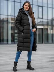 Női téli kabát fekete OZONEE JS/M736/392Z