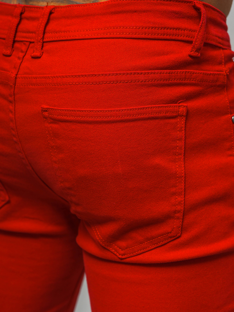 Férfi Farmer Nadrág Piros OZONEE O/E7887R