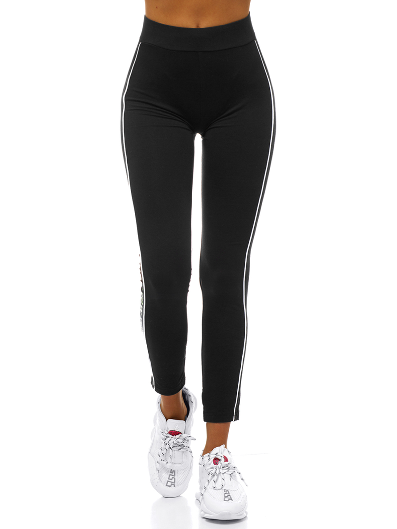 Női leggings Fekete-zöld OZONEE O/82335