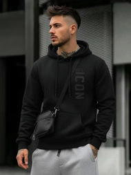 Férfi kapucnis felső fekete OZONEE JS/8B1973/3