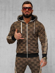 Férfi melegítő együttes sötét-bézs OZONEE O/FF3805AB