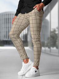 Férfi Chino Nadrág Bézs OZONEE O/P4009Z