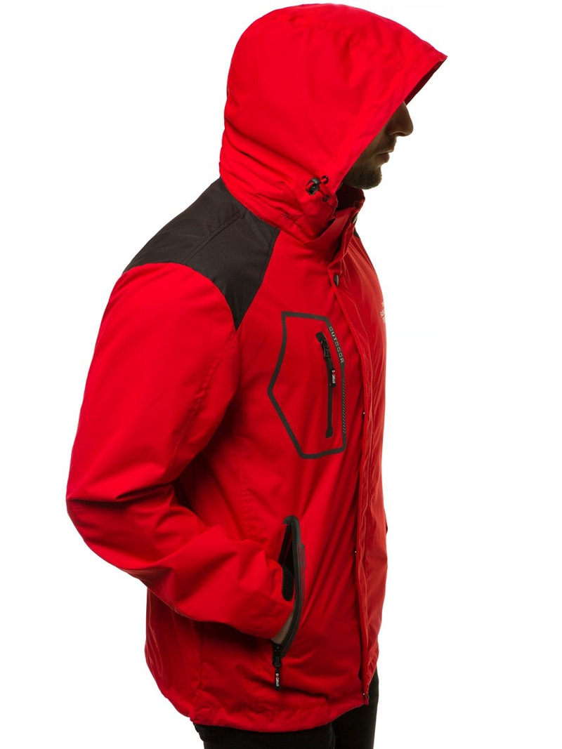 Férfi átmeneti kabát piros OZONEE MG/2515