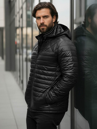 Férfi Steppelt Kabát Fekete OZONEE JS/16M9328/392BZ