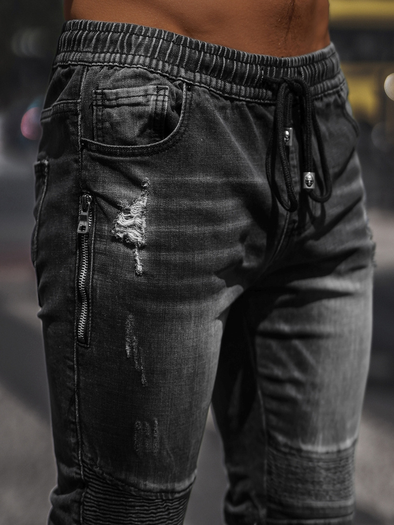 Férfi Nadrág Jogger Fekete OZONEE NB/MP0077N