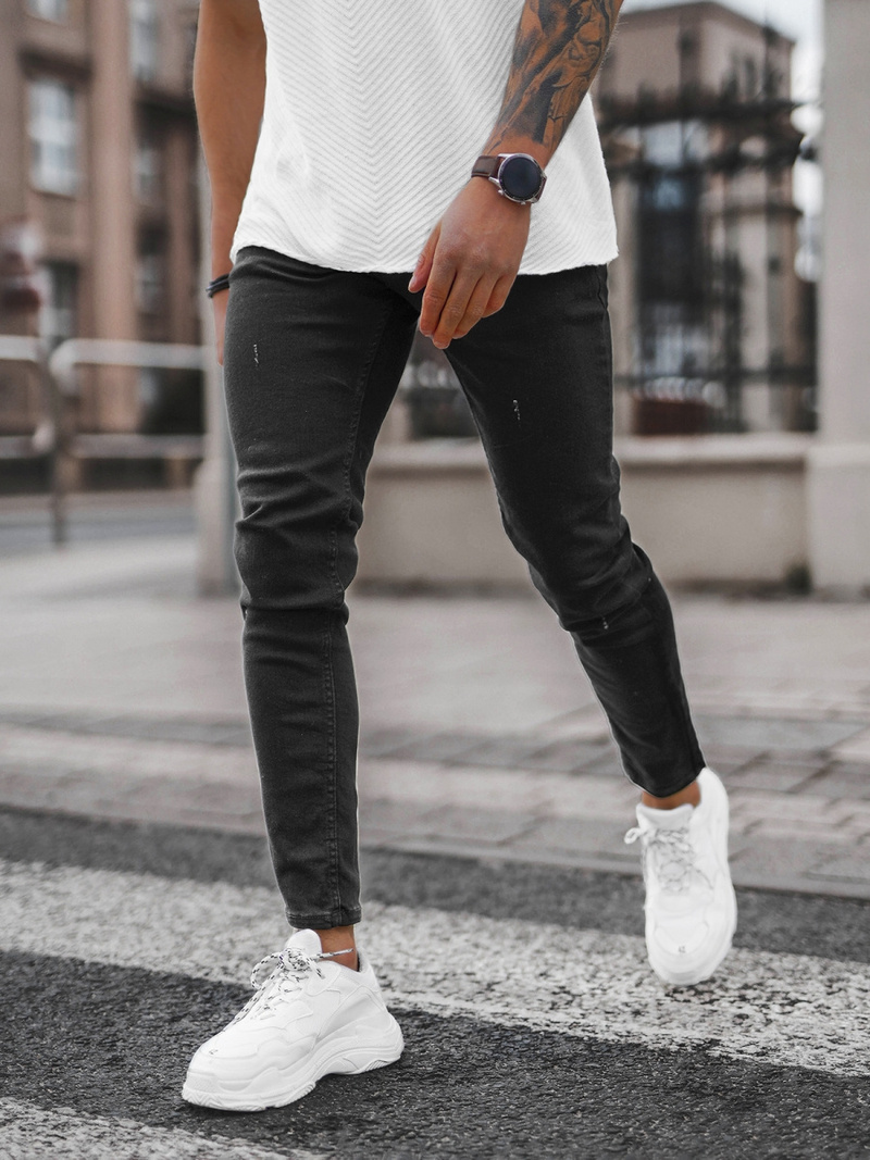 Férfi Farmer Nadrág Fekete OZONEE E/5195/01