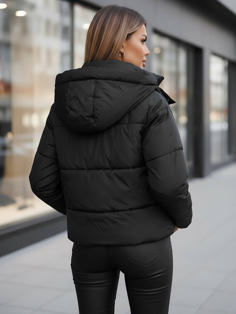 Női kabát fekete OZONEE JS/16M9188/392Z