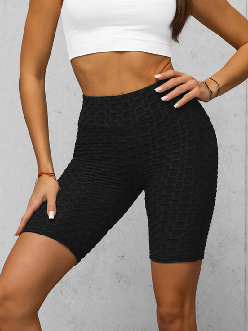 Rövid női leggings fekete OZONEE JS/17K593/3