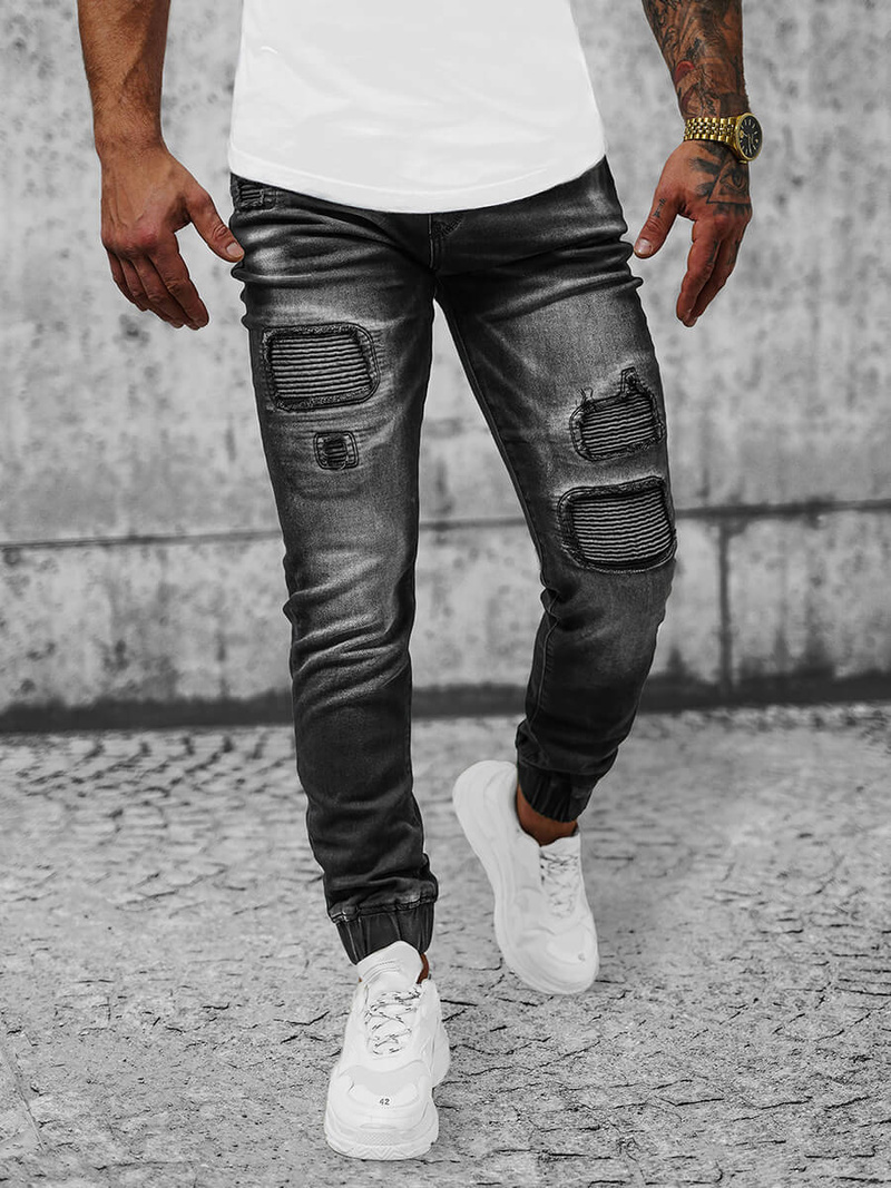 Férfi Nadrág Jogger Fekete OZONEE NB/MP0052/2N