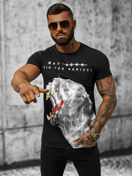 Férfi Póló Fekete OZONEE O/T127/3Z