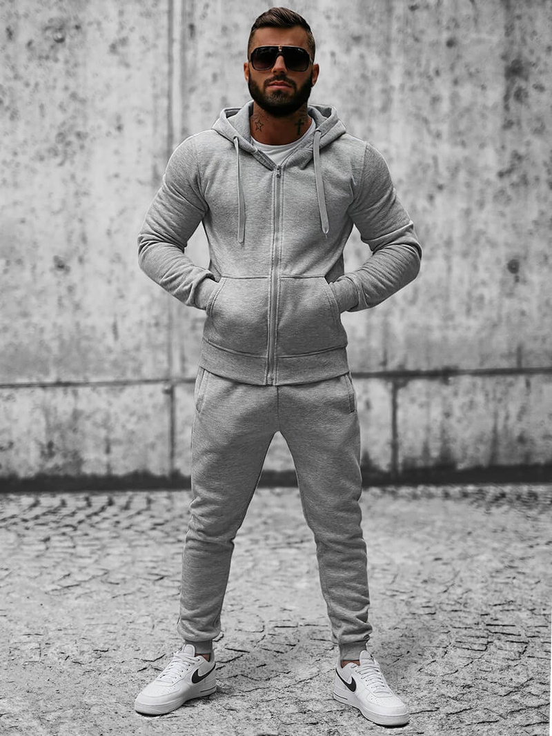 Férfi melegítő együttes szürke OZONEE JS/XW2008