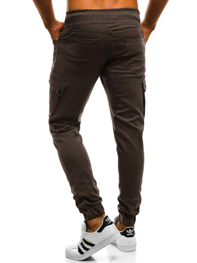 Férfi nadrág jogger Barna OZONEE A/0853