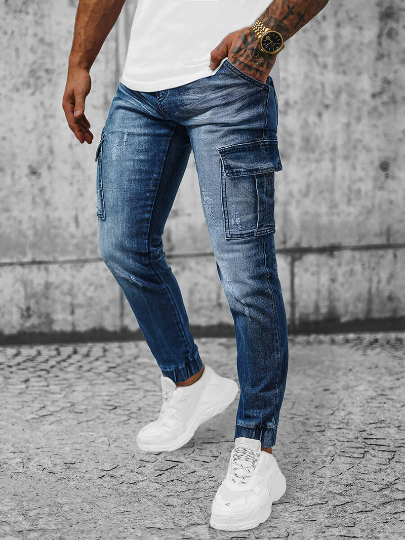 Férfi Nadrág Jogger Sötét-Kék OZONEE NB/MP0130BS