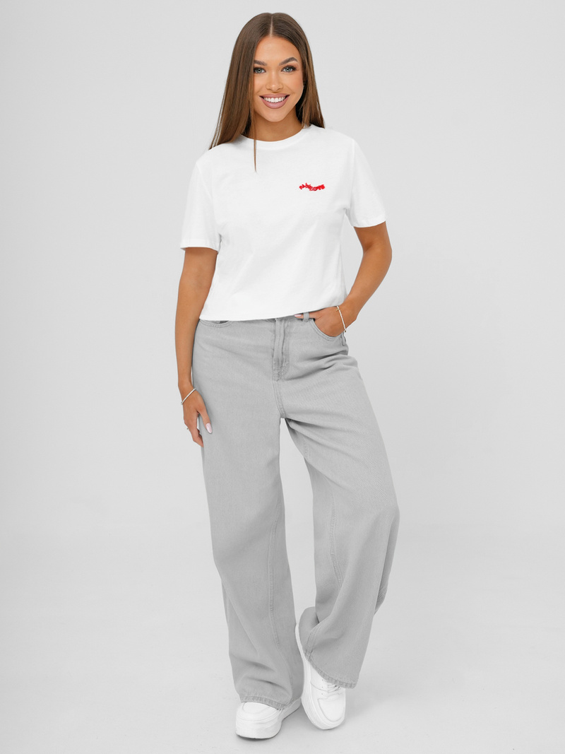 Női polo fehér OZONEE JS/R61658