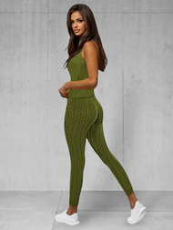 Kétrészes női tréning szett khaki OZONEE JS/YW88037/7Z