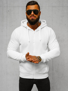 Férfi kapucnis pulóver fehér OZONEE JS/2008Z