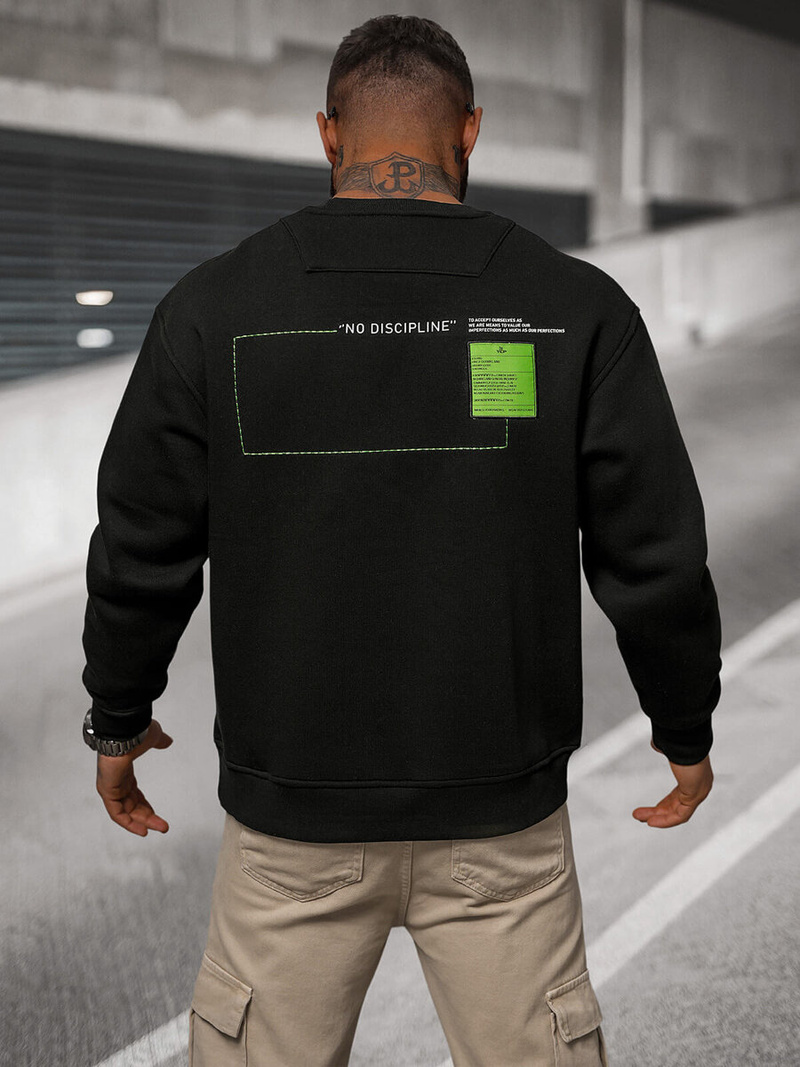 Pulóver fekete OZONEE O/SWE23022