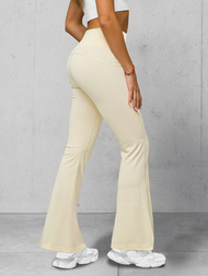 Női leggings széles lábakkal ecru OZONEE JS/17K570/1