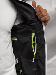 Férfi kapucnis softshell kabát fekete OZONEE JS/5M3105/392Z