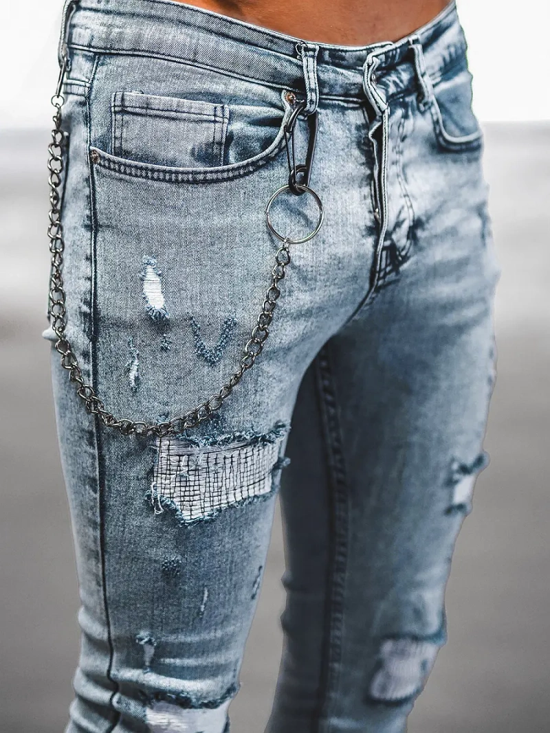 Férfi Farmer Nadrág Világos-Kék OZONEE DP/214