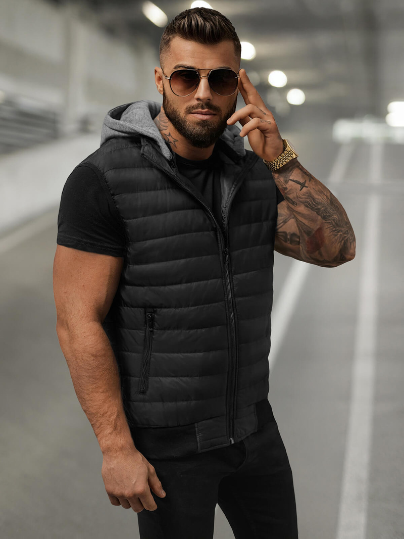 Férfi Mellény Fekete OZONEE JS/8M983/392