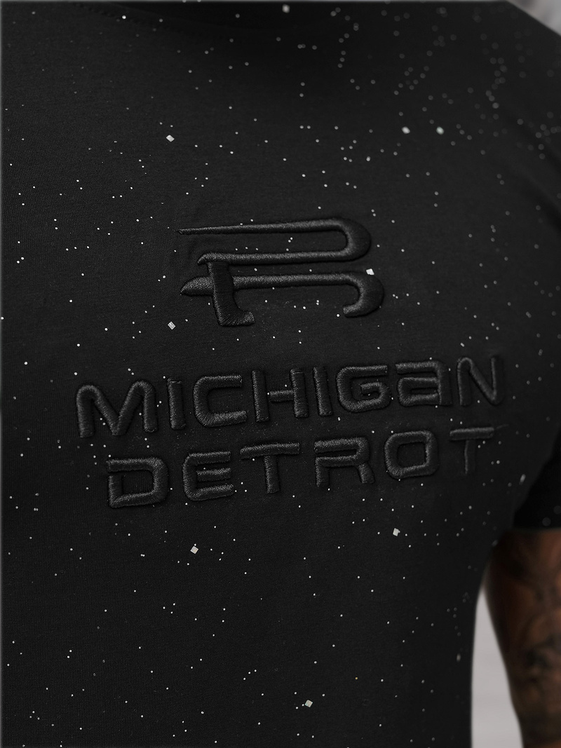 Férfi Póló Fekete OZONEE O/QQ1389