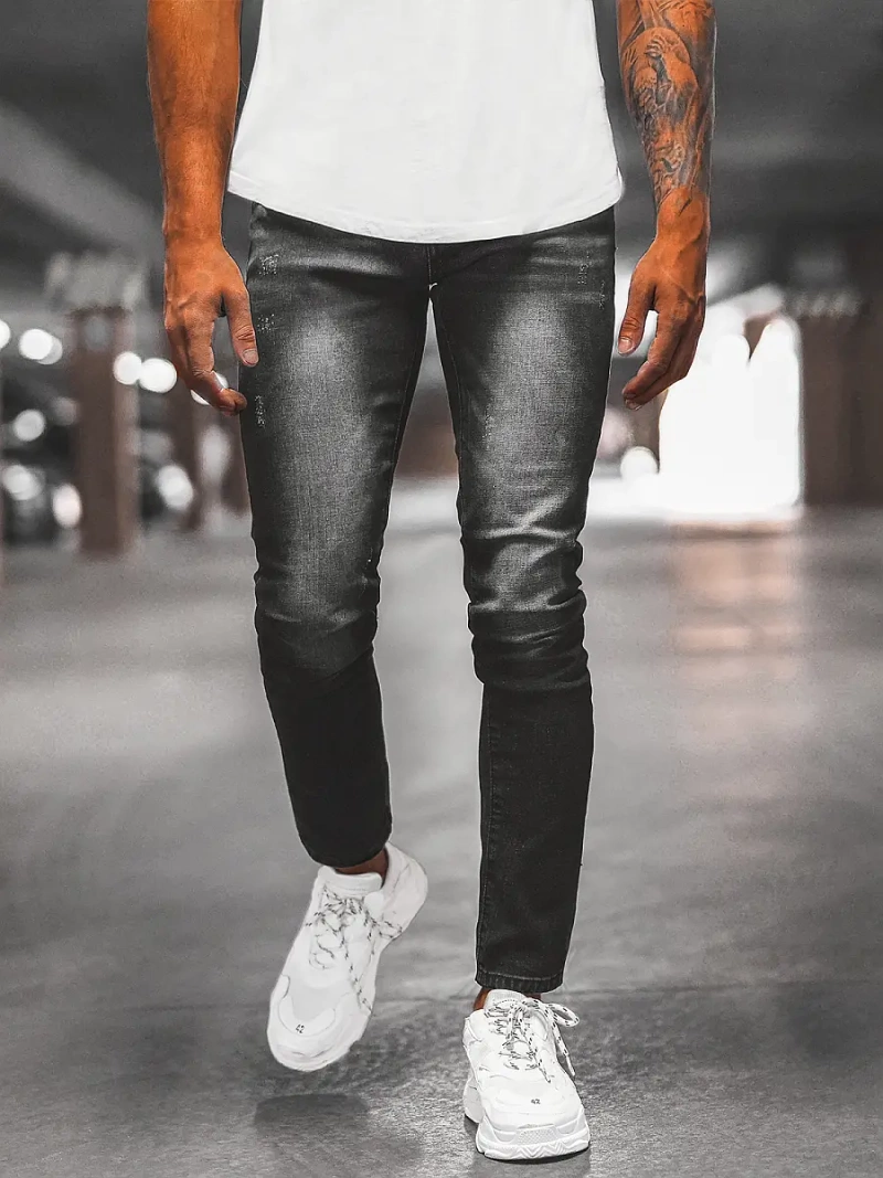 Férfi Farmer Nadrág Fekete OZONEE NB/MP0066N