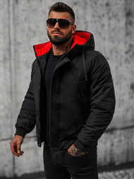 Férfi Steppelt Kabát Fekete OZONEE JS/27M8100