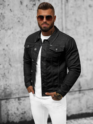 Férfi farmer dzseki fekete OZONEE NB/MJ510NZ