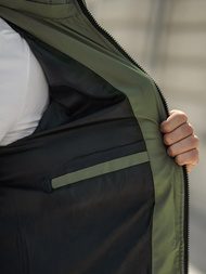 Férfi téli parka kabát fekete-zöld OZONEE JS/31M5083/136